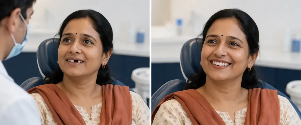 immediate load implants Gurgaon same day tooth — Muskaan Dentals